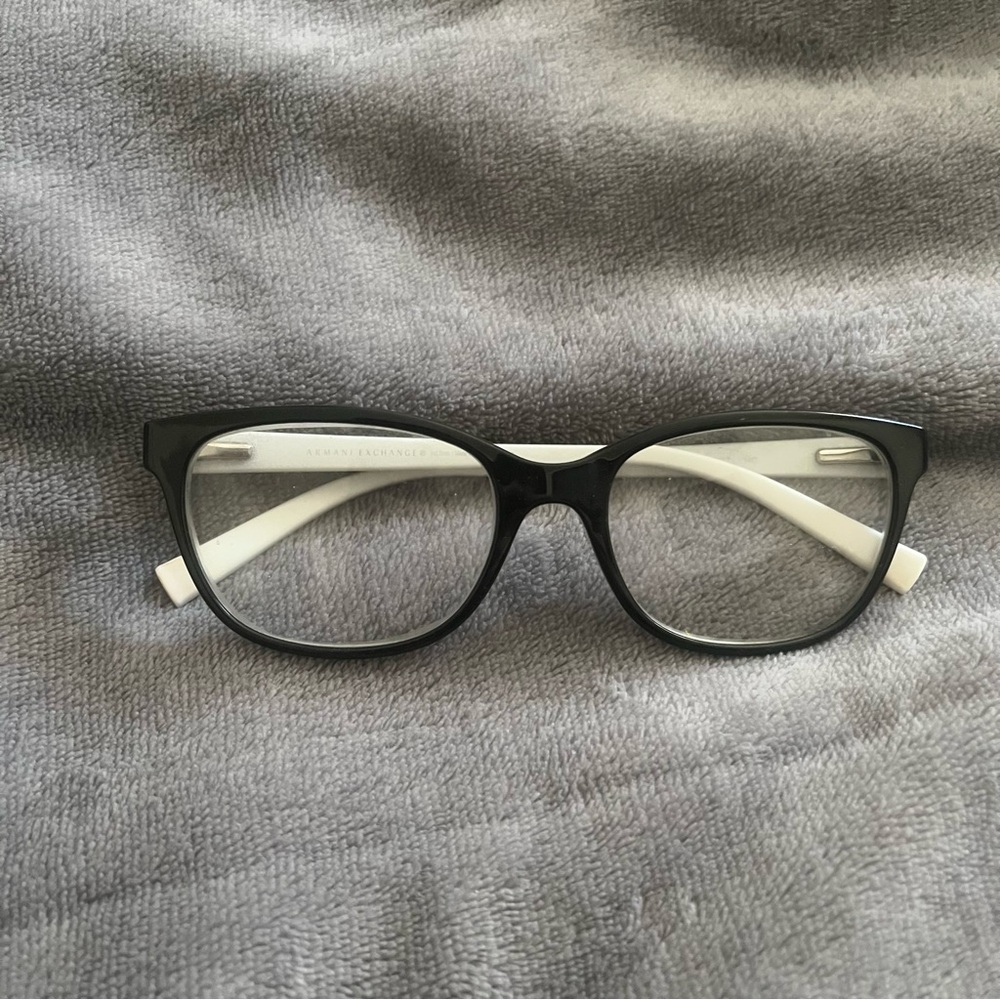 Armani Exchange Black and White Eyeglasses - Picture 3 of 8
